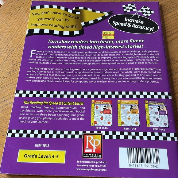 Reading For Speed & Content Grade Level 3-4 and 4-5 (2 Books) - Picture 9 of 15